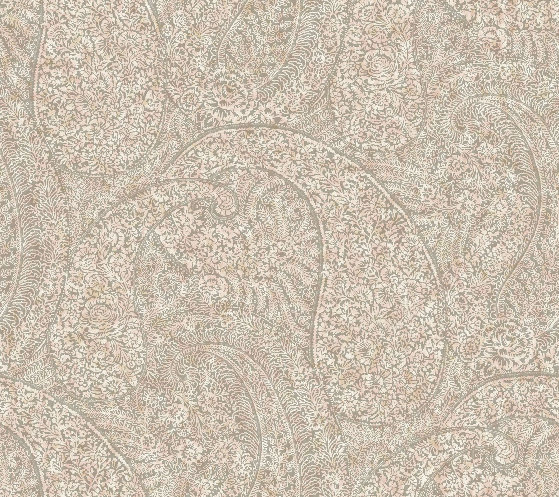 Kashmir Dreams Paisley Pink Wallpaper large image 