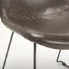 Sawyer Solid Back Dining Side Chair | Dark Brown Faux Leather with Iron, Dining Chair by Mercana, 19" length x 24.25" width x 33" height thumbnail 13