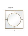 Stanford Gold Square Mirror, by Uttermost, 48" width x 48" height x 1.75" depth thumbnail 3