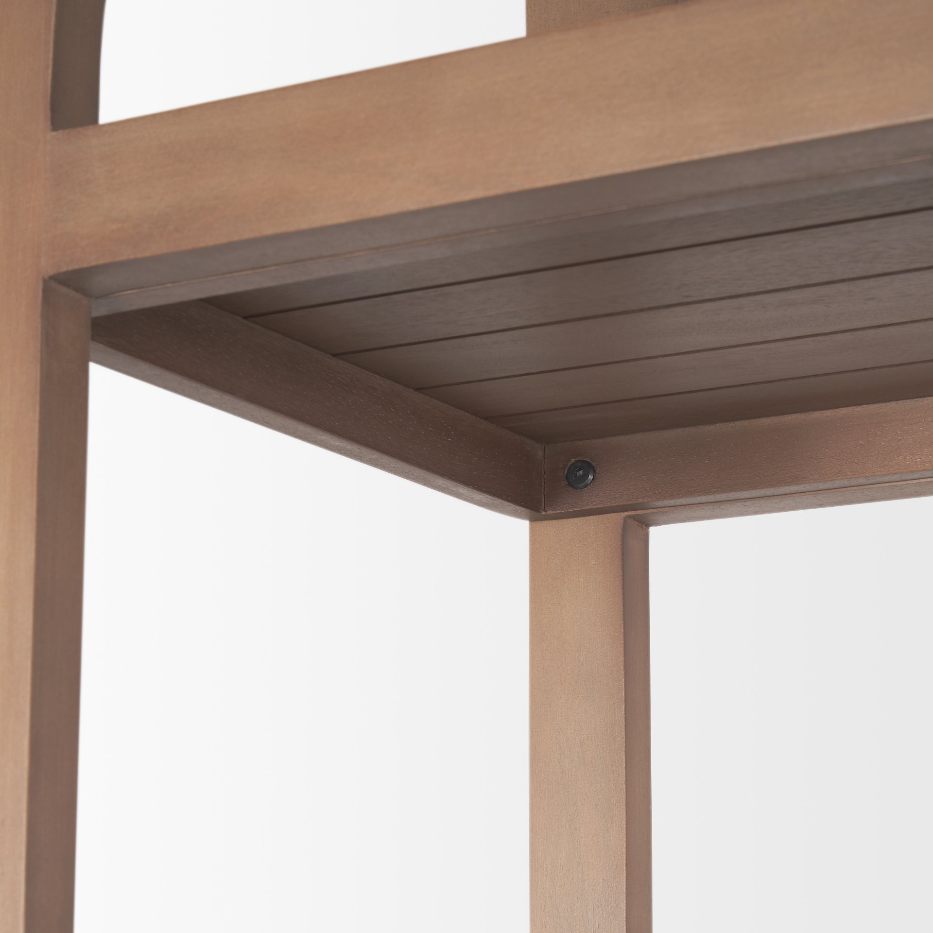 Bela Arched Shelving Unit Medium Brown Wood, Shelving & Bookcase by Mercana, 47" length x 16" width x 85" height View 9