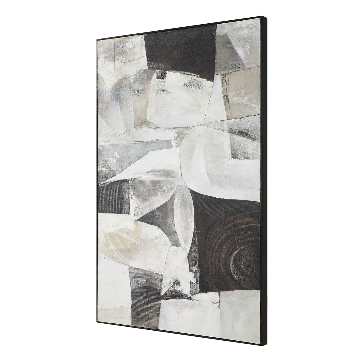 Folding Time Framed Abstract Art, by Uttermost, 40" width x 60" height x 2" depth View 5