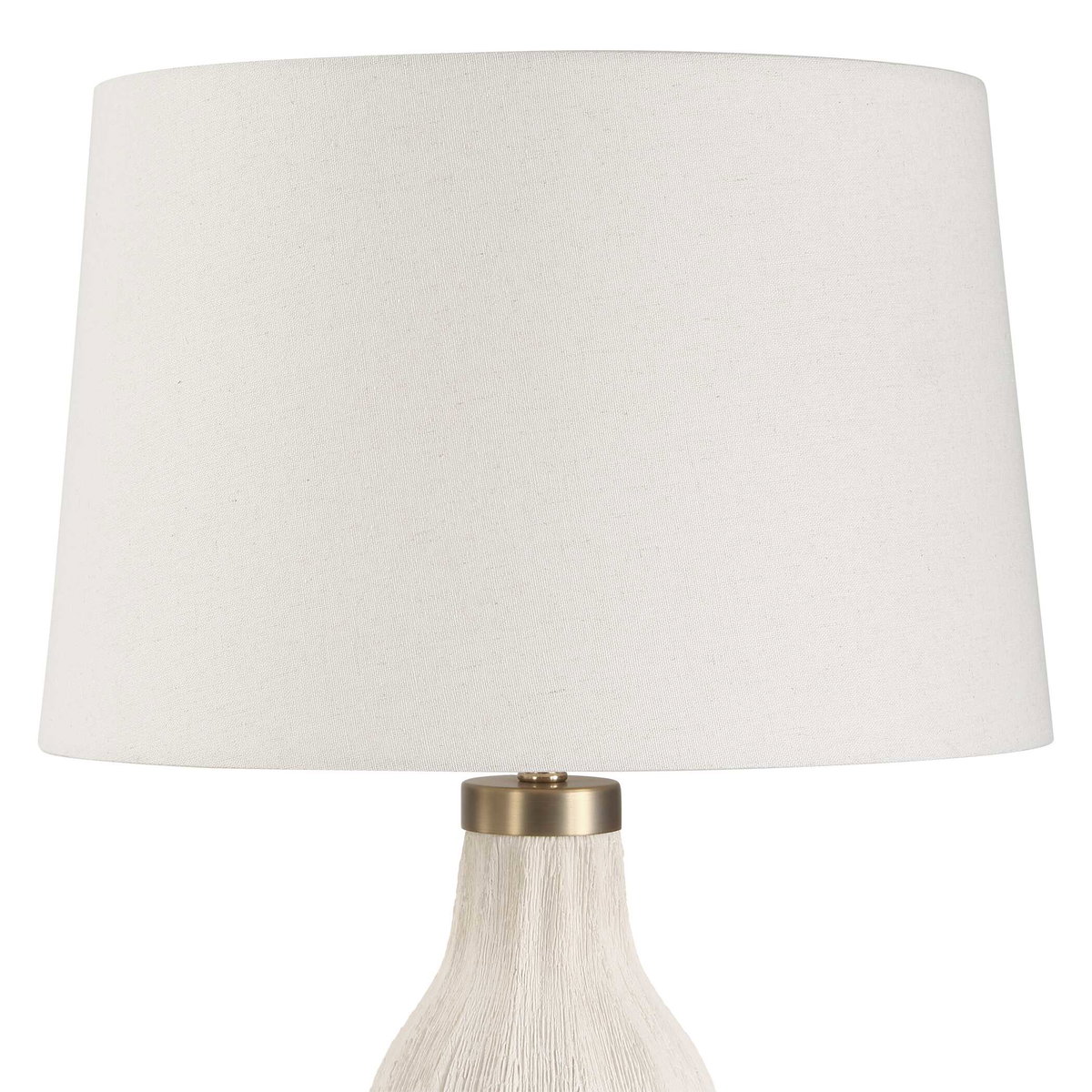 Maddox Textured Off White Table Lamp, by Uttermost, 17" width x 28.5" height x 17" depth View 5