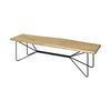Papillion III 66L x 16W Blonde Wood And Iron Dining Bench thumbnail 0