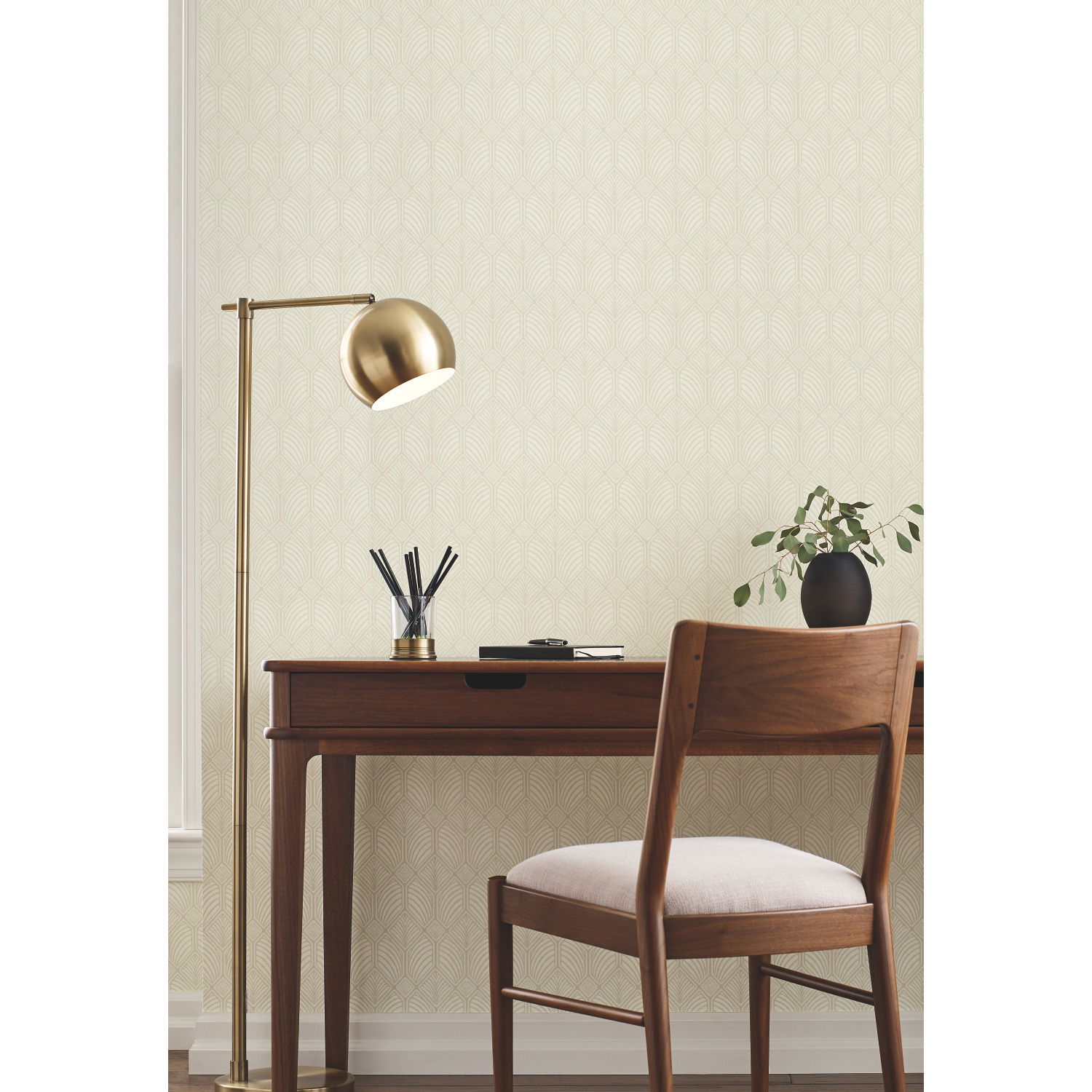 Craftsman Light Beige Wallpaper large image 