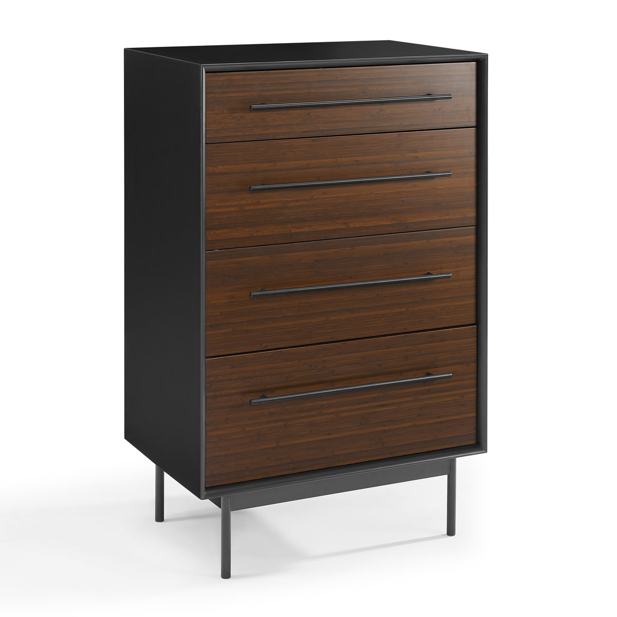 Park Avenue 4 Drawer High Chest, Ruby, Dresser by Greenington, 18" length x 28.25" width x 44" height View 1