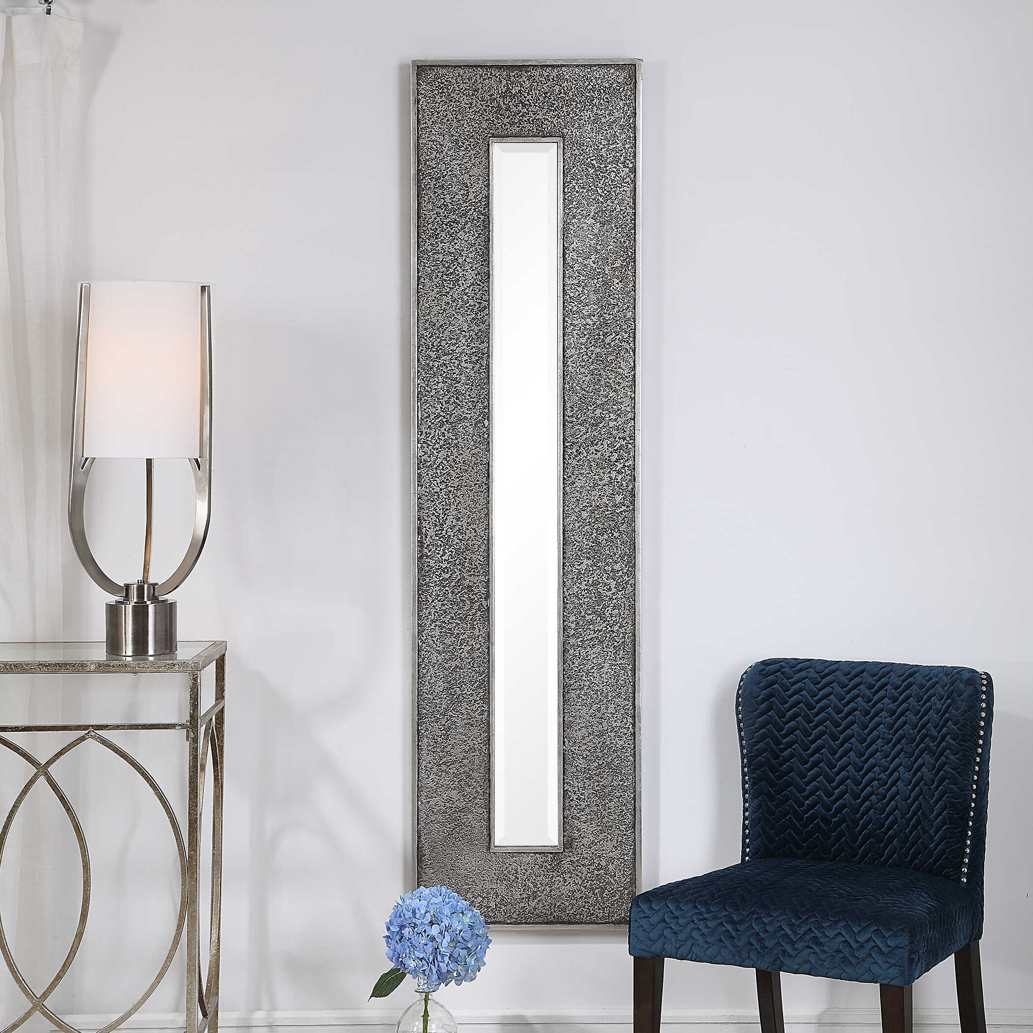 Bannon Tall Metallic Mirror, by Uttermost, 18.88" width x 73" height x 1.25" depth View 2