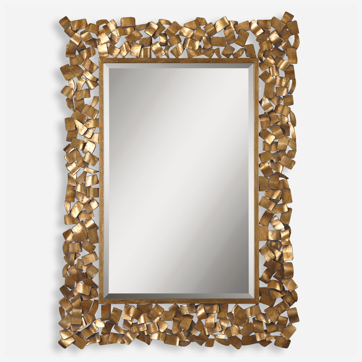 Capulin Antique Gold Mirror, by Uttermost, 3'1.5" width x 4'5.5" height x 1.37" depth View 1
