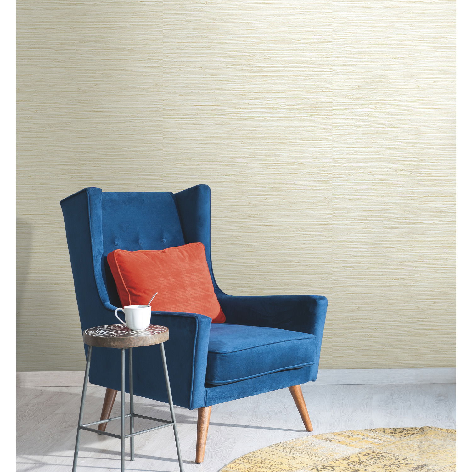 Grasscloth White Wallpaper large image 