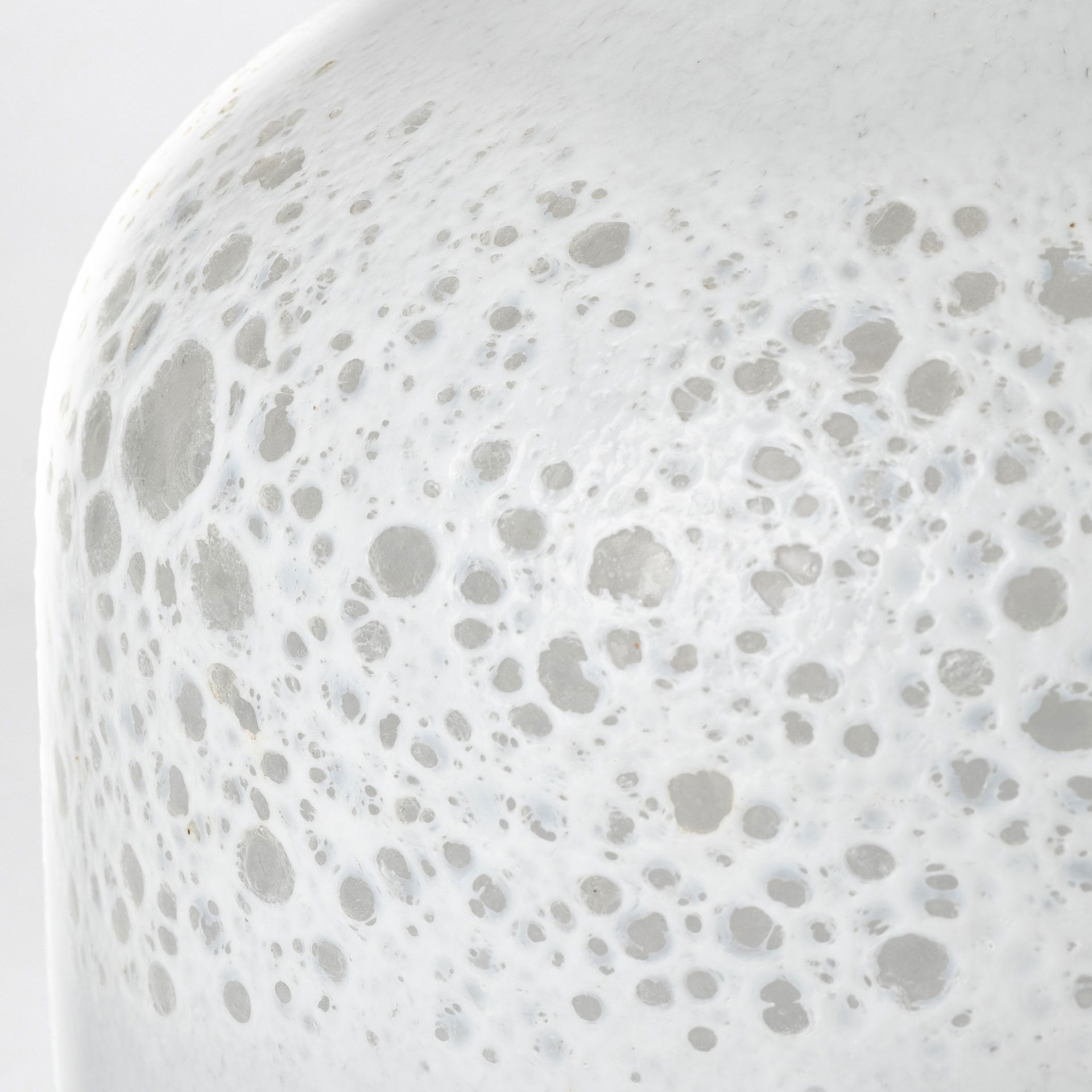Pearl Short White Gold Rim Glass Vase large image 