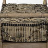 Fullerton II 57L x 21W Jute Patterned Top with Brown Wood Base Accent Bench thumbnail 4