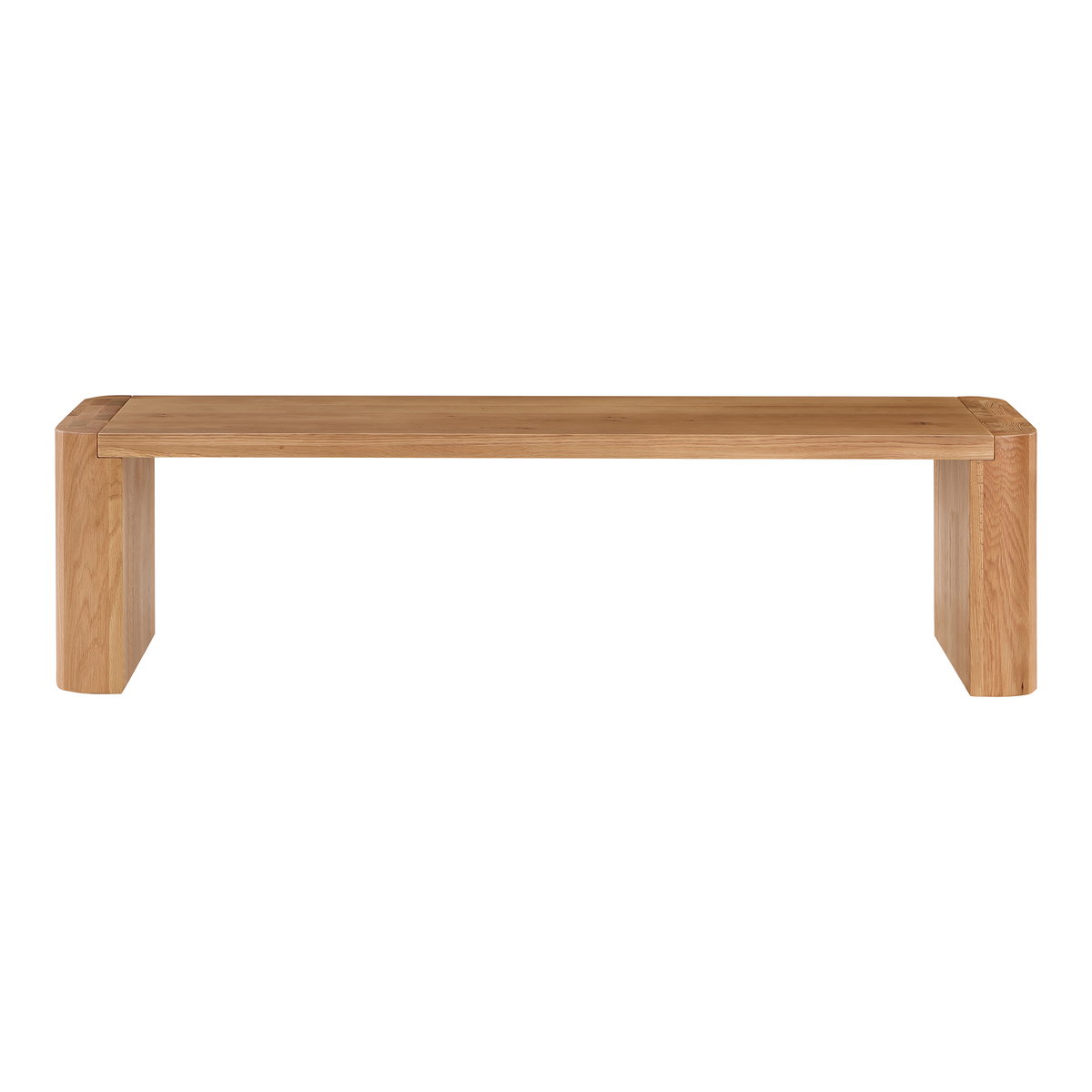 Post Small Dining Bench Natural, Benche by Moe's Home, 62" width x 17" height x 16" depth View 1