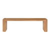 Post Small Dining Bench Natural, Benche by Moe's Home, 62" width x 17" height x 16" depth thumbnail 1