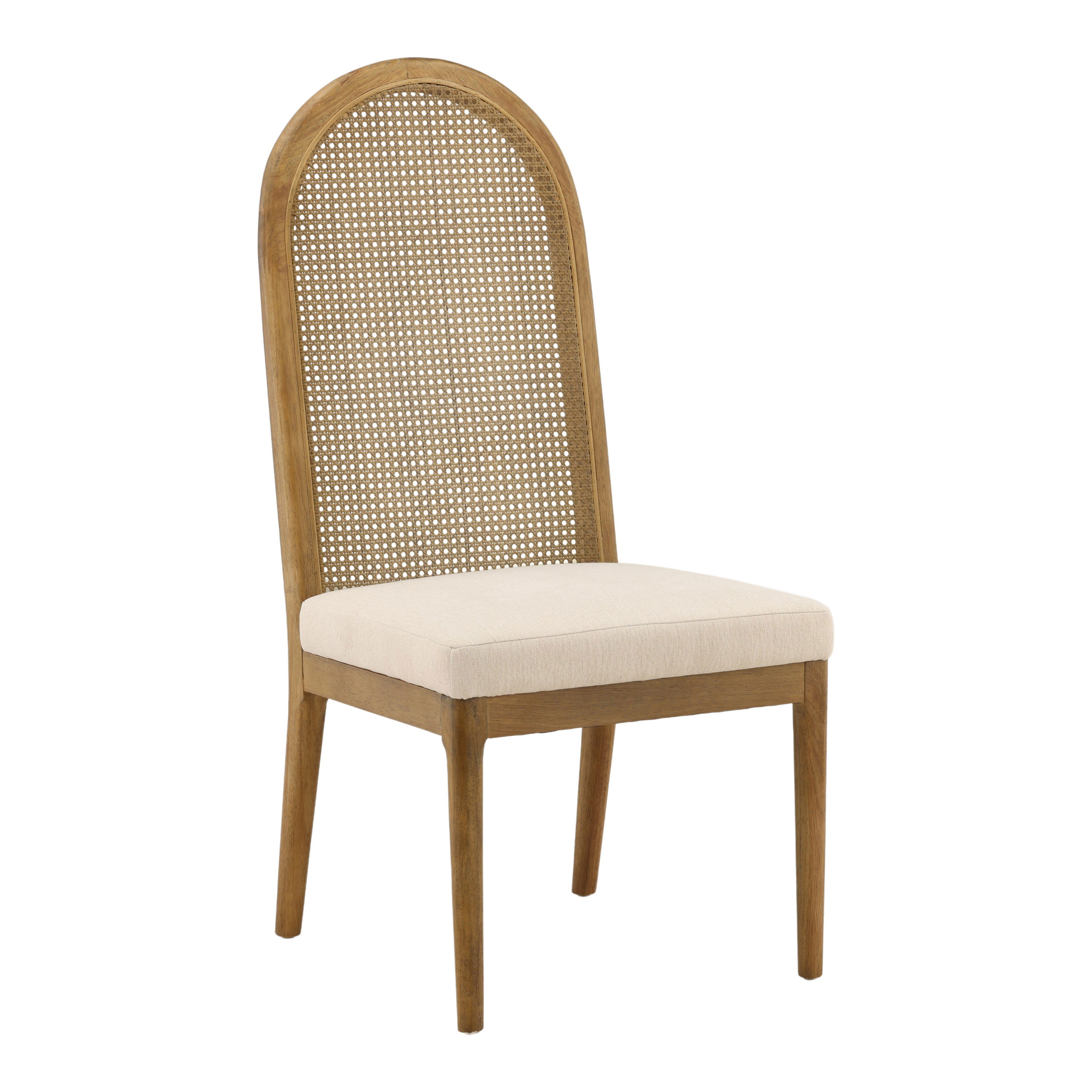 Thoreau Dining Chair Oatmeal, by Dovetail, 21.25" width x 44.25" height x 25" depth View 1