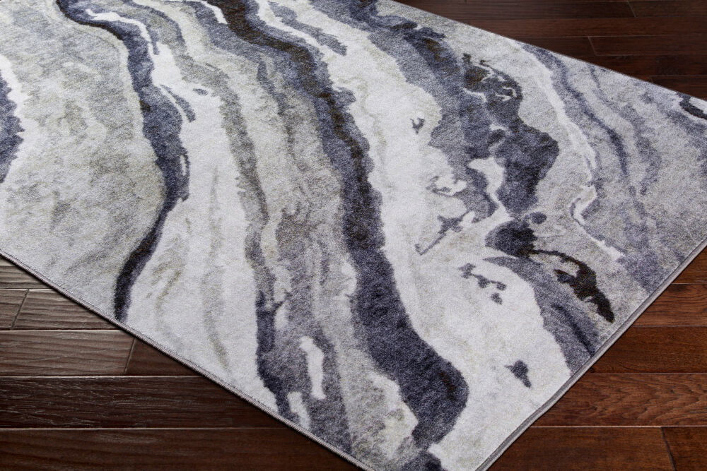 Silk Road Machine Woven Rug, by Surya, 1'3.75" length x 1'3.75" width
