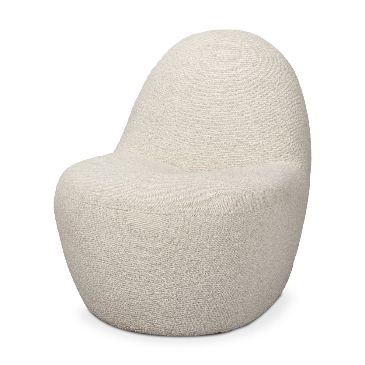 Beverly Cream Boucle Accent Chair, by Mercana, 26.38" length x 32.68" width x 31.5" height View 1