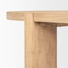 Sohan Light Brown Wood Oval Dining Table thumbnail 10