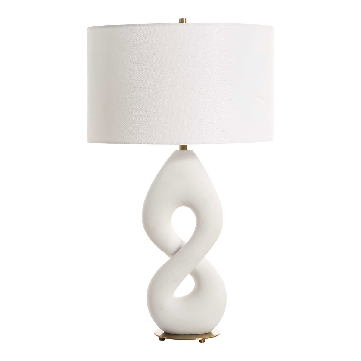 Meridian Ivory Stone Table Lamp, by Uttermost, 17" width x 29" height x 17" depth View 5