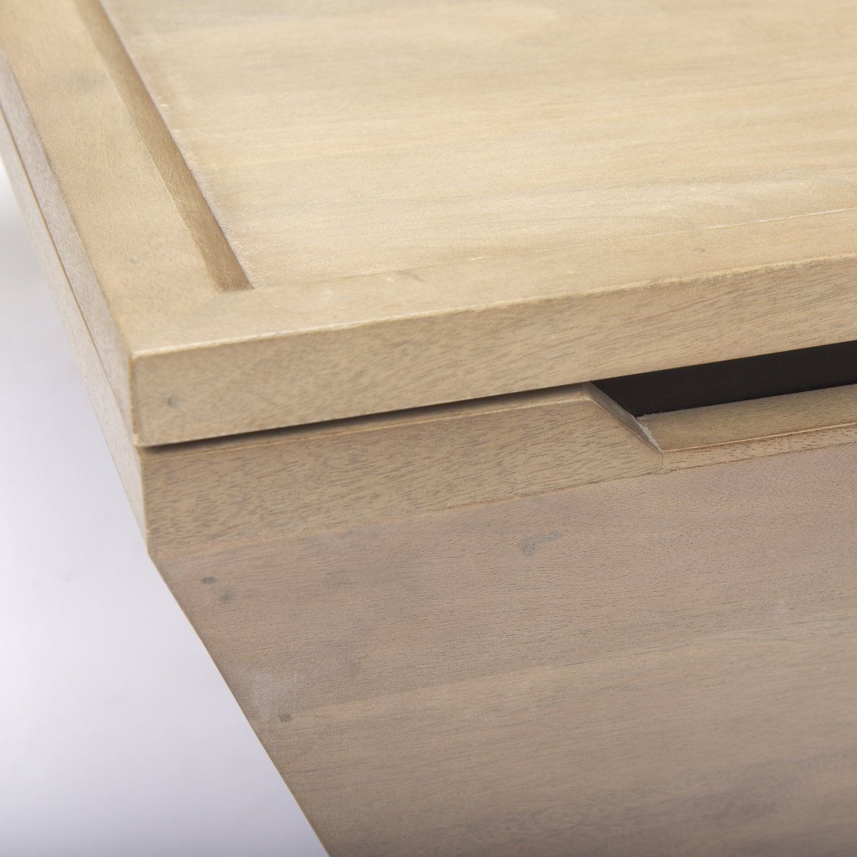 Wyatt  Brown Wood Angular Coffee Table, by Mercana, 41" length x 41" width x 16" height View 9