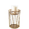 Othello II Short Antiqued Brass Metal Table Candle Holder, Candles & Candle Holder by Mercana, 5.5" width x 8.25" height thumbnail 1