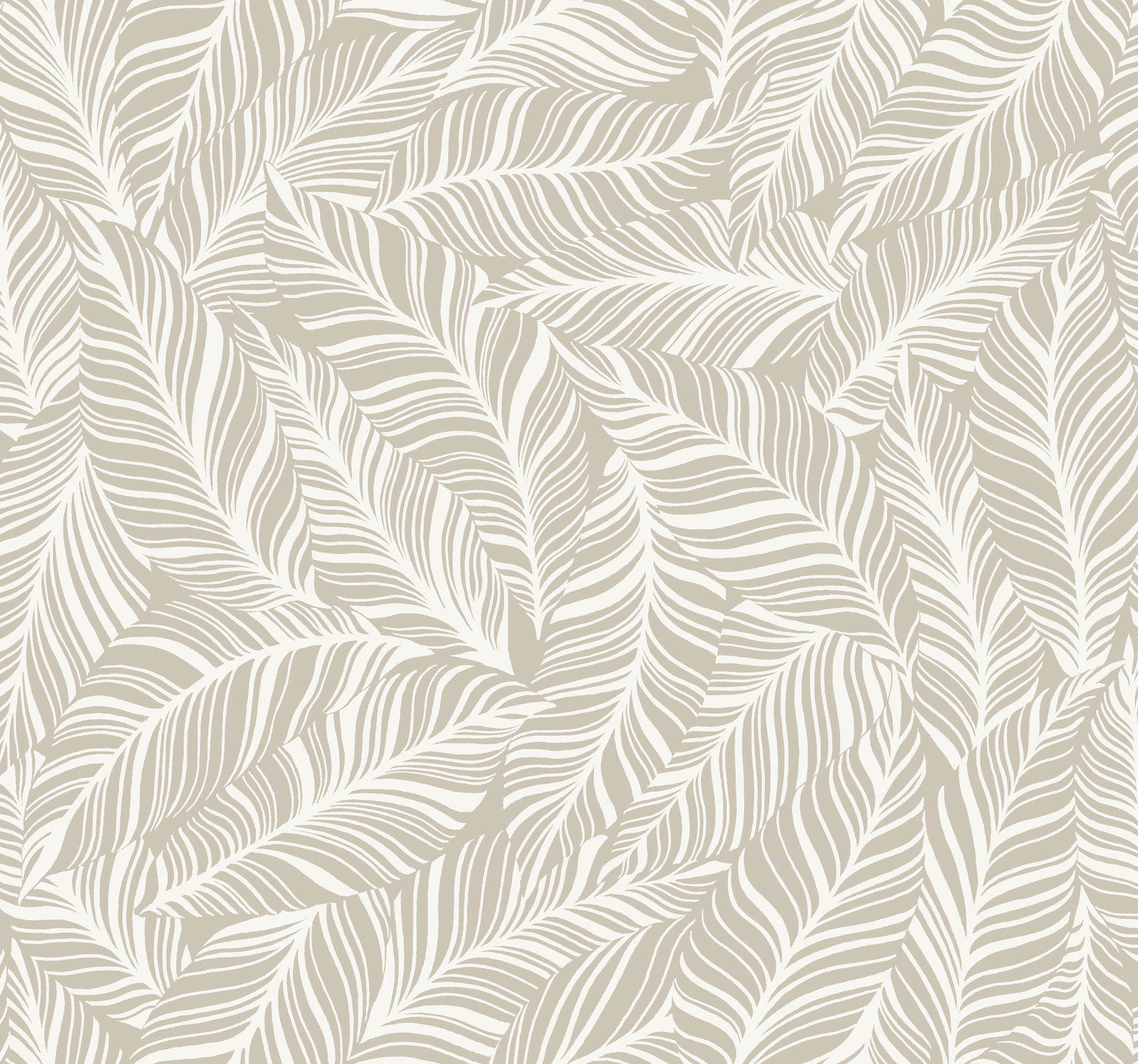 Rainforest Canopy Cream Wallpaper large image 