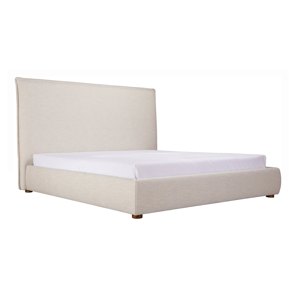 Luzon King Bed Tall Headboard Wheat, by Moe's Home, 85.5" width x 55" height x 88.5" depth View 6