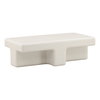 Teo Outdoor Coffee Table White, by Dovetail, 48" width x 15" height x 24" depth thumbnail 1