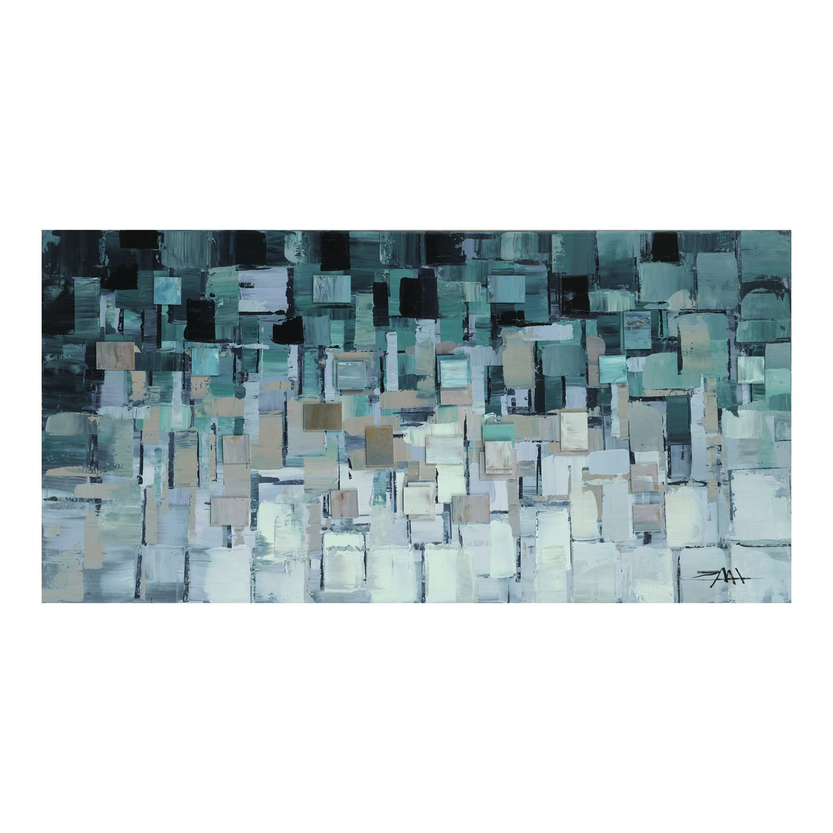 Segments Wall Decor, Painting by Moe's Home, 28" width x 55" height x 1.5" depth View 1