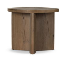 Online Designer Kitchen Petra Round End Table, Rustic Gray