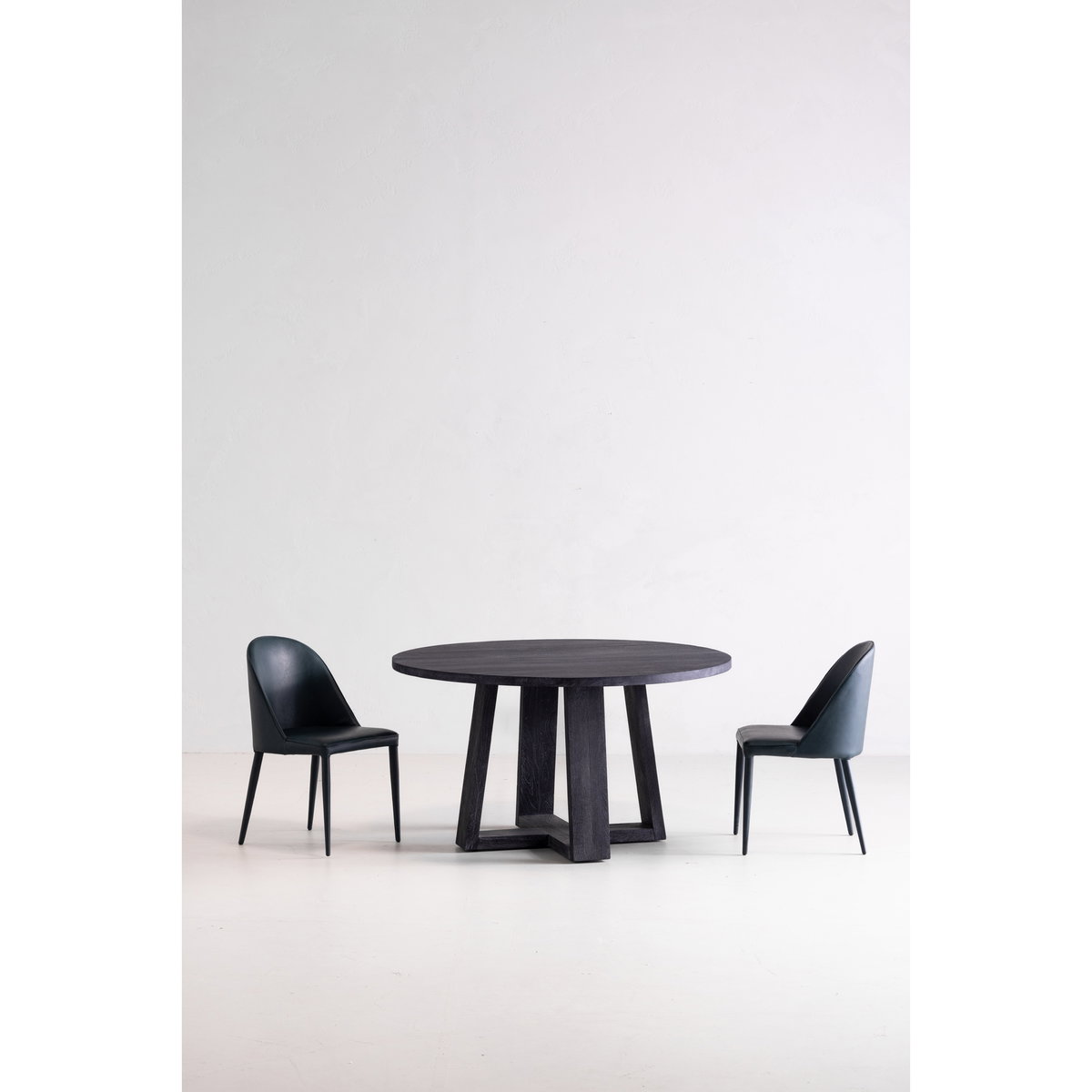 Burton Dining Chair Dark Teal Vegan Leather - Set Of Two, by Moe's Home, 18.5" width x 32.5" height x 22.5" depth View 10