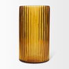 Dawn Tall Amber Glass Vase, by Mercana, 6.1" length x 6.1" width x 11.42" height thumbnail 4