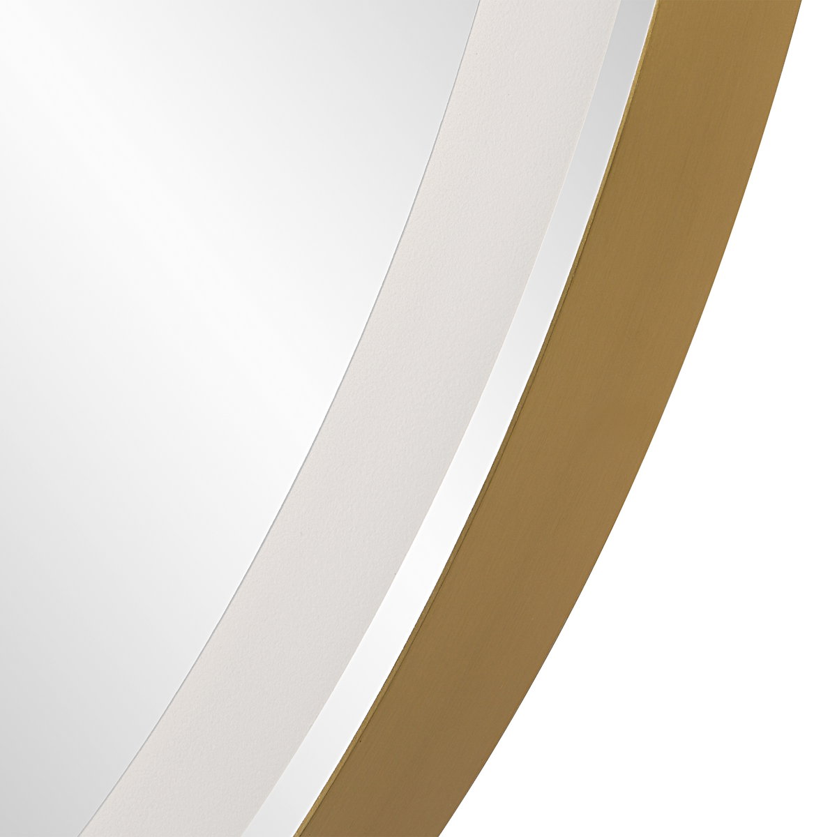 Crofton Lighted Brass Round Mirror, by Uttermost, 2'8" width x 2'8" height x 2.12" depth View 11