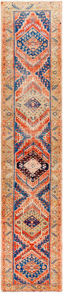 Antique One of a Kind Handmade Rug, by Surya, 13'10" length x 3' width