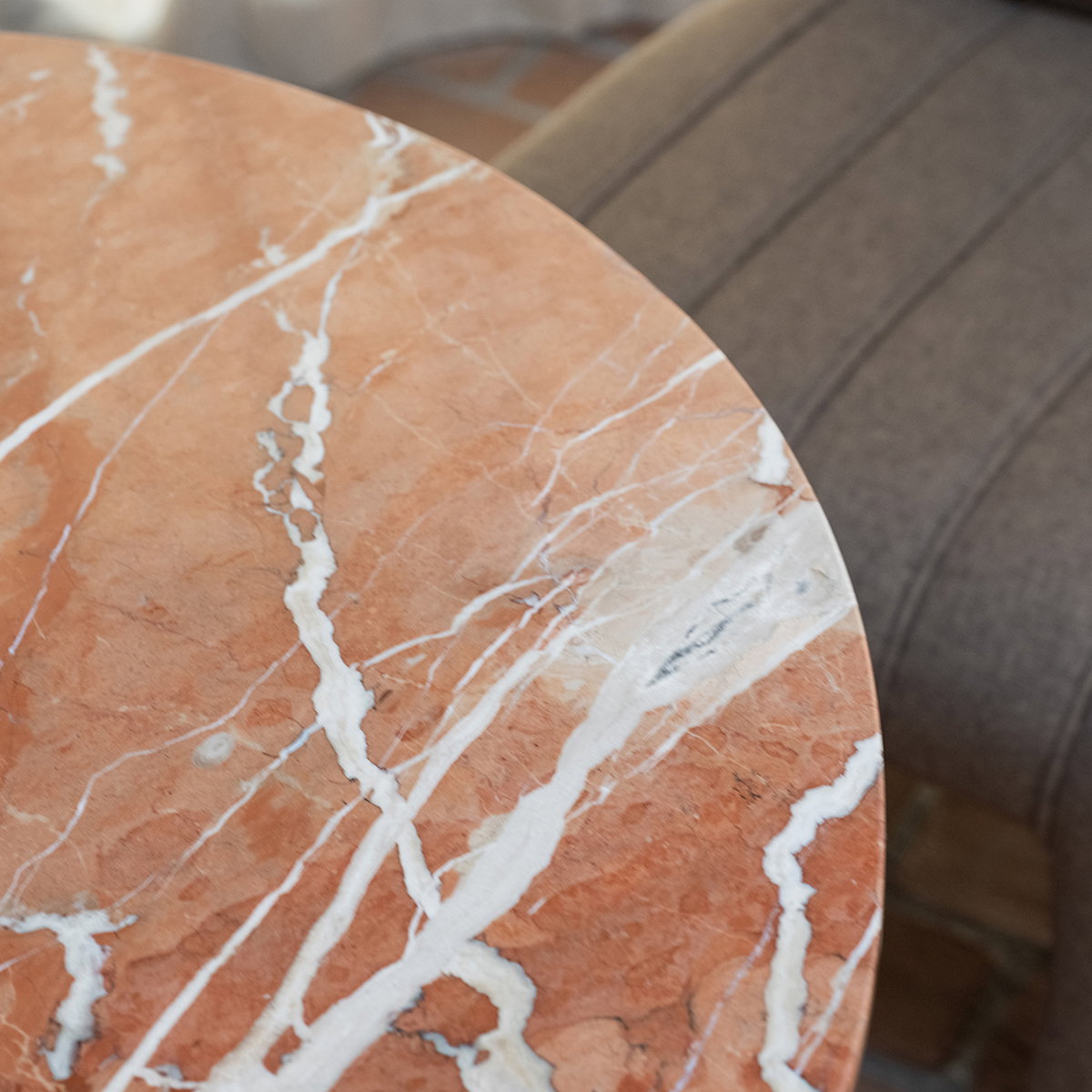 Sage Cafe Table Rosso Alicante Red Marble, Coffee Table by Moe's Home, 30" width x 30" height x 30" depth View 5