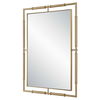 It's All Connected Rectangle Brass Mirror thumbnail 4