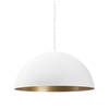 Doma 36' Round White Dome Pendant Light, by Mercana, 39" length x 39" width x 23" height thumbnail 1
