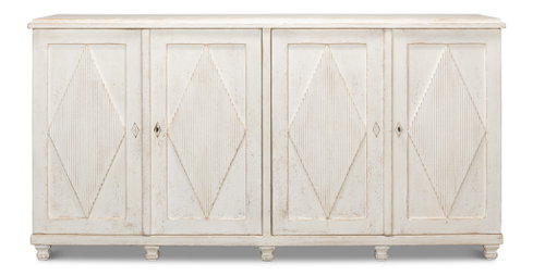 Beecher Sideboard W/4 Doors  Whitewash