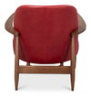 Pindar Armchair  Leather  New Rouge Red, by Sarreid, 2'7" length x 2'6" width x 2'6" height thumbnail 10