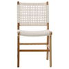 Diaz Dining Chair White Rope, by Dovetail, 19" width x 34" height x 22" depth thumbnail 2