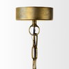 Capsa 17x29 Antique Gold and Silver Toned Metal Dome Pendant Light, by Mercana, 17" length x 17" width x 29" height thumbnail 5