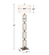 Link Brushed Gold Floor Lamp, by Uttermost, 19" width x 67" height x 19" depth thumbnail 3