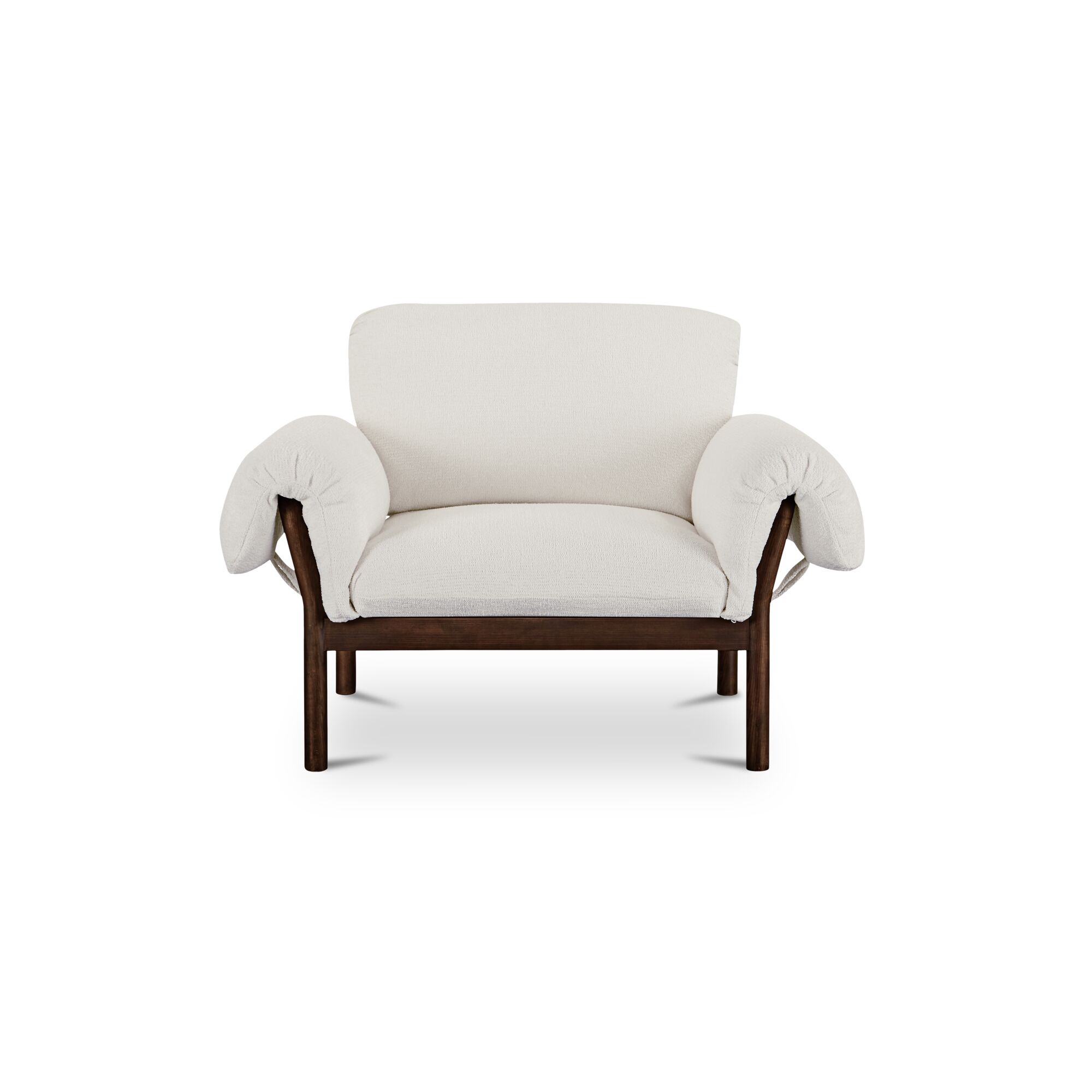 Cardero Lounge Chair Ivory, Accent Chair by Moe's Home, 44.5" width x 31.5" height x 39" depth View 1