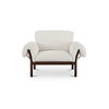 Cardero Lounge Chair Ivory, Accent Chair by Moe's Home, 44.5" width x 31.5" height x 39" depth thumbnail 1