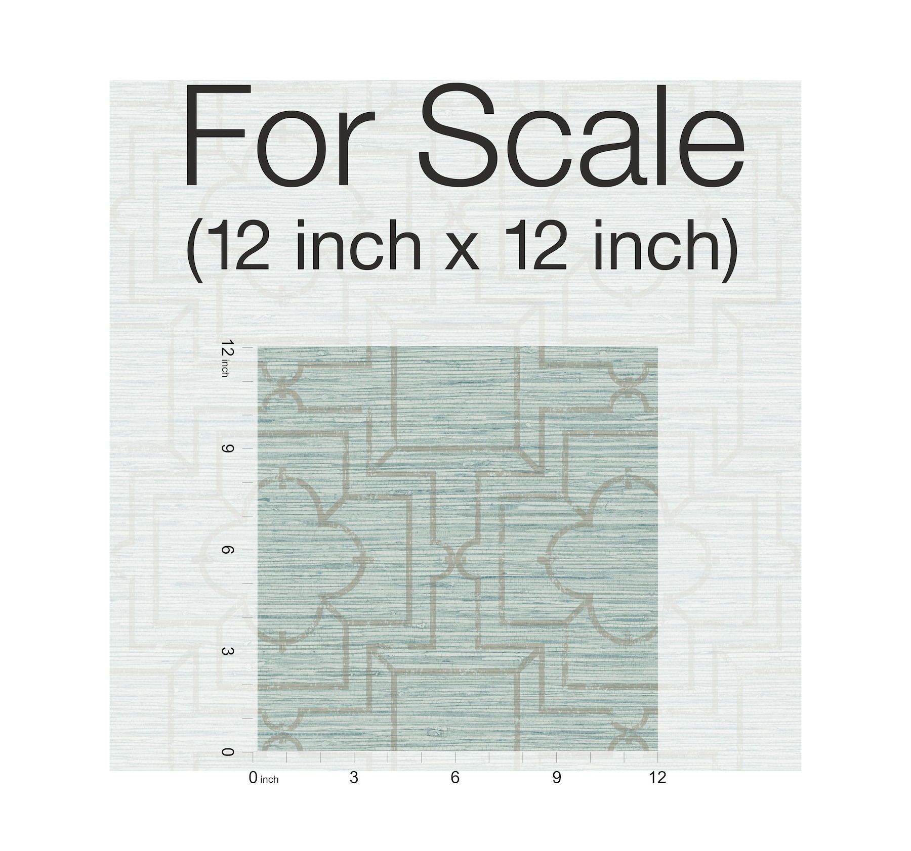 Quatrefoil Trellis Blue Peel & Stick Wallpaper, by York Wall, 20' length x 1'8.5" width x 0.02" depth View 5