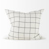 Suzanne 22 x 22 White/Black Square Pattern Pillow Cover, Decorative Pillow by Mercana, 22" length x 22" width x 0.2" height thumbnail 8
