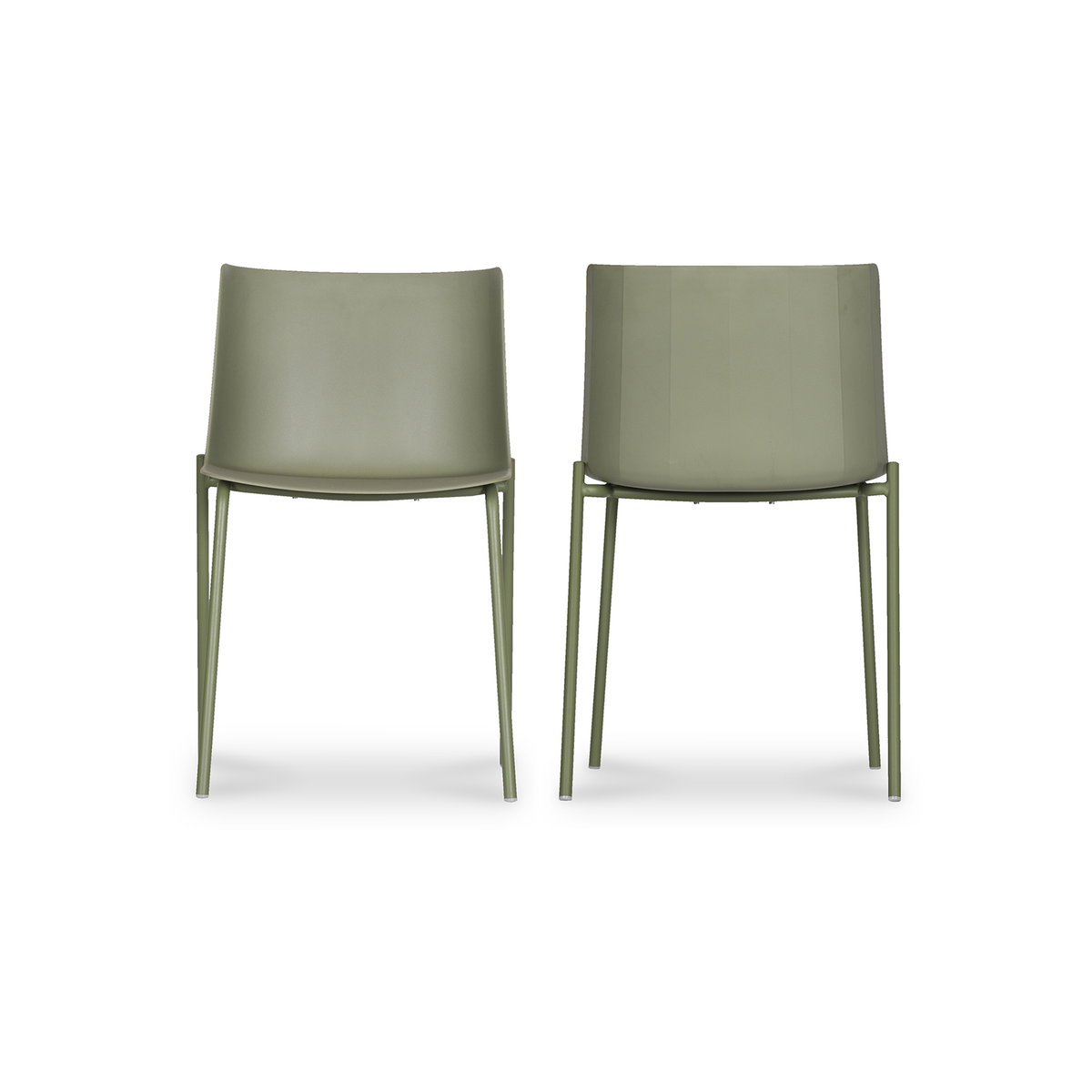 Silla Outdoor Dining Chair Sage Green - Set Of Two, Outdoor Chair by Moe's Home, 1'6.5" width x 2'7" height x 1'8.5" depth View 3