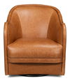 Braxton Leather Swivel Chair, Brown thumbnail 1