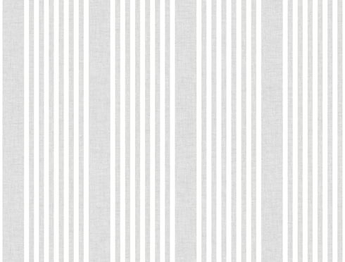 French Linen Stripe Grey Wallpaper