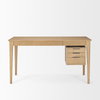 Tino Light Brown Oak Wood with 4 Drawers Desk, by Mercana, 55.12" length x 26.77" width x 29.92" height thumbnail 4
