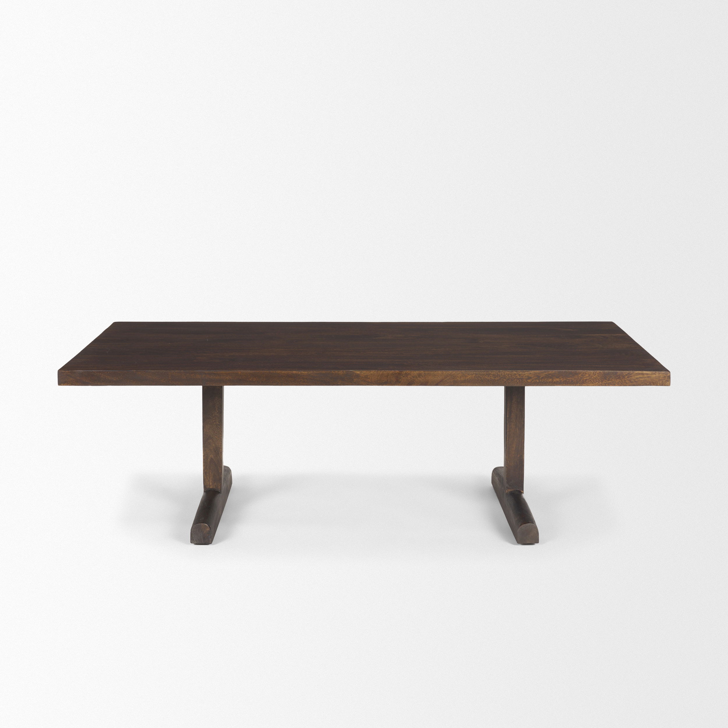 Viktor 55'L Dark Brown Solid Wood Coffee Table, by Mercana, 55" length x 30" width x 17" height View 4