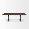 Viktor 55'L Dark Brown Solid Wood Coffee Table, by Mercana, 55" length x 30" width x 17" height thumbnail 4